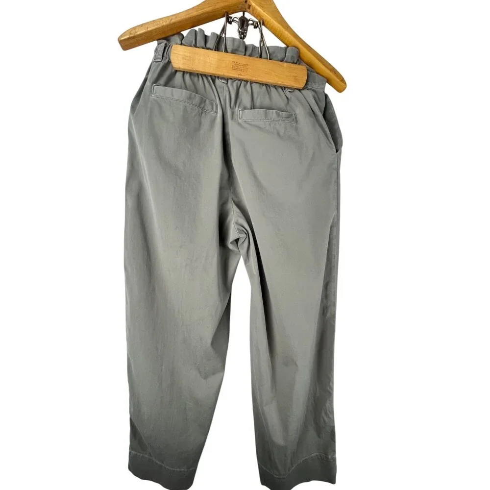 Sage Green Paperbag Waist Pants Everlane Organic Cotton Pull On Size S